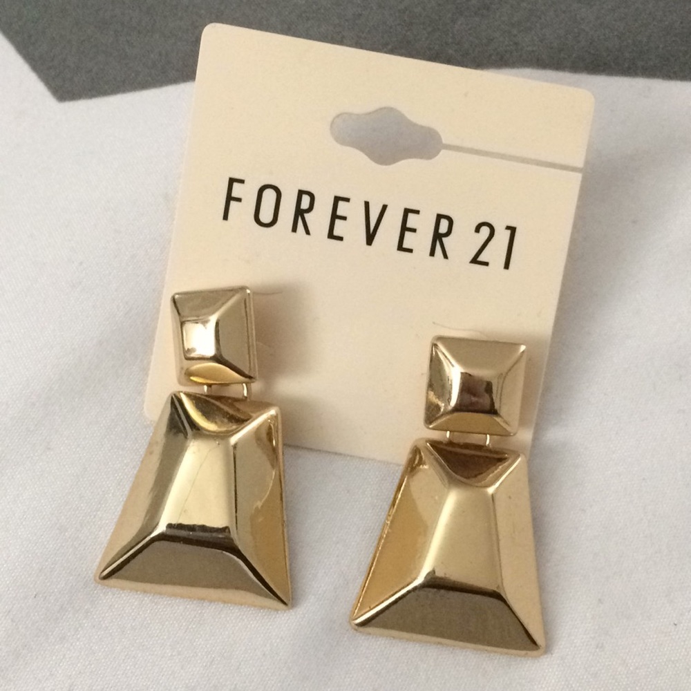 Forever 21 | Gold Colored Dangle Stud Earrings